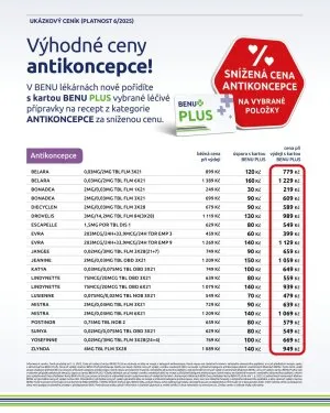 akční leták BENU Lékárna 1.7.2025-31.8.2025