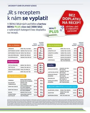 akční leták BENU Lékárna 1.7.2025-31.8.2025