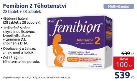 Doplněk stravy Těhotenství 2 Femibion