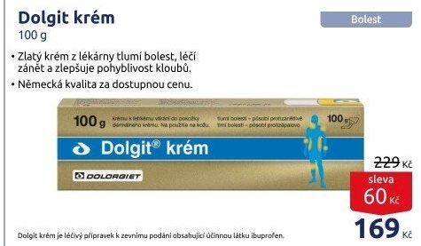 Krém proti bolesti a zánětu Dolgit