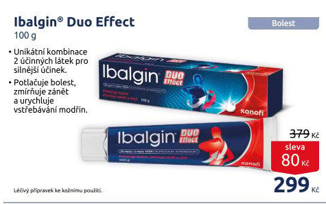 Krém proti bolesti Duo effect Ibalgin