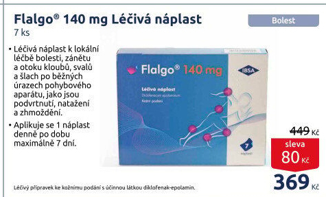 Náplast proti bolesti a zánětům Flalgo