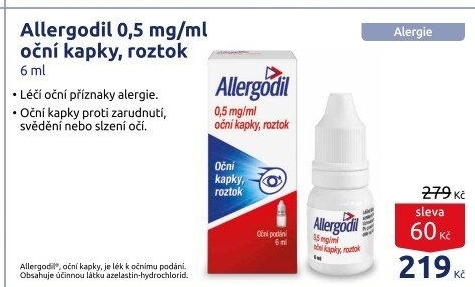 Oční kapky Allergodil