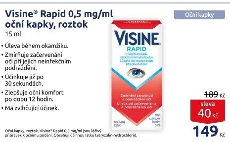 Oční kapky Rapid Visine