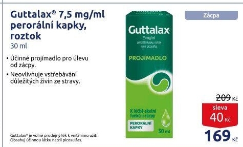 Projímavé kapky Guttalax