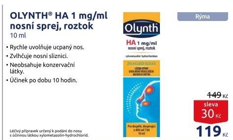 Sprej nosní HA 0,1% Olynth
