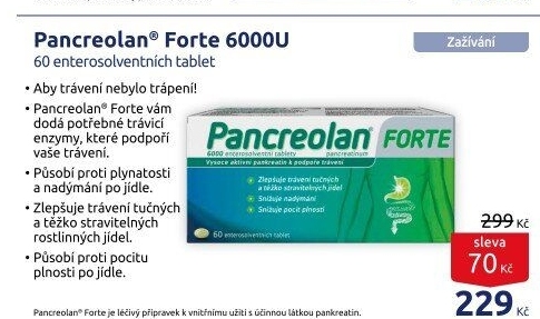 Tablety na zažívání Pancreolan Forte