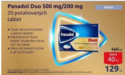 Tablety proti bolesti Panadol Duo