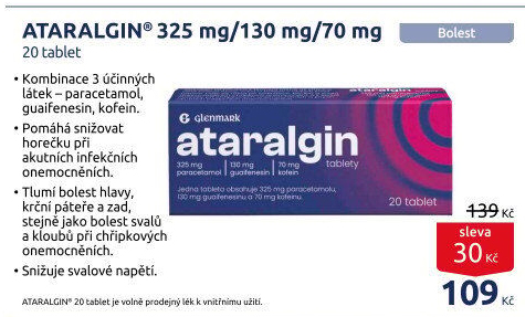 Tablety proti chřipce a bolesti Ataralgin