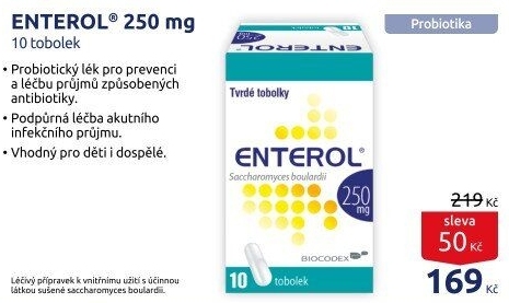 Tablety proti průjmu Enterol