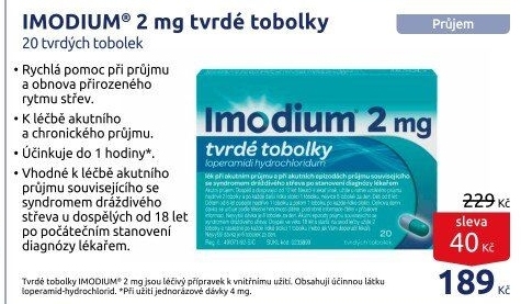 Tobolky proti průjmu Imodium