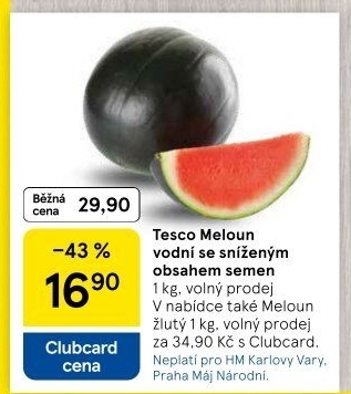 Meloun vodní Tesco