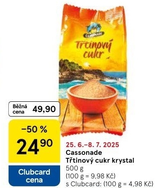 Třtinový cukr Cassonade