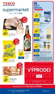 akční leták Tesco 2.7.2025-8.7.2025