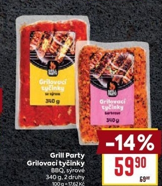 Grilovací tyčinky se sýrem Grill Party