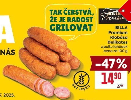 Klobása Delikates Billa Premium