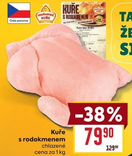 Kuře s rodokmenem Vodňanské kuře