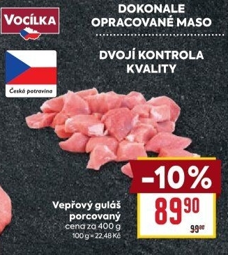 Maso na guláš vepřové Vocílka