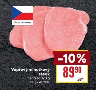 Steak vepřový minutkový
