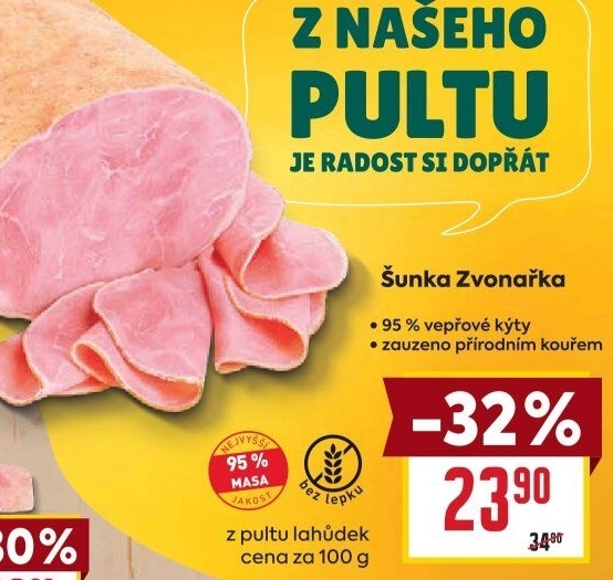 Šunka Zvonařka nejvyšší jakosti