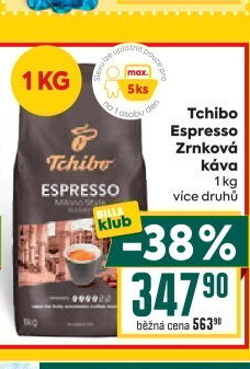 Zrnkové kávy Tchibo Espresso