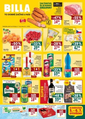 akční leták BILLA 2.7.2025-8.7.2025