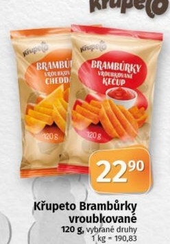 Brambůrky Vroubkované Křupeto Coop