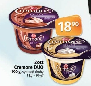 Dezert Cremore Duo Zott