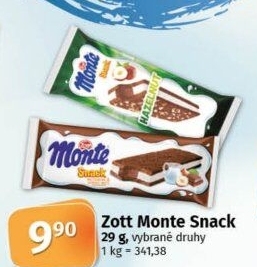 Dezert mléčný Monte Snack Zott