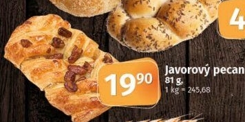 Pečivo javorový pecan