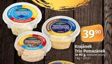 Pomazánky Trio Krajánek
