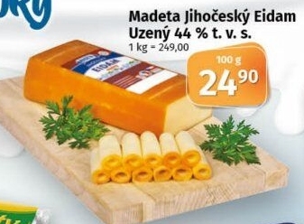 Sýr Eidam uzený 44% Jihočeský Madeta