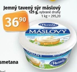 Sýr máslový k namazání Moravia