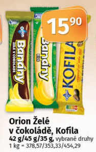 Tyčinky ovocné v čokoládě Orion
