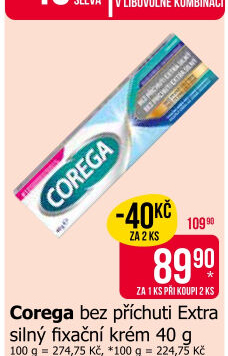 Fixační krém na zubní protézu Corega