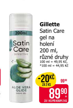 Gel na holení dámský Satin Care Gillette