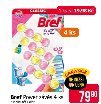 WC blok tuhý Power Aktiv Bref