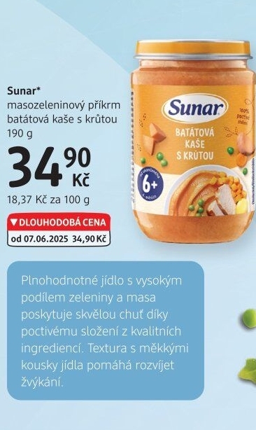 Masozeleninový příkrm bio Sunar