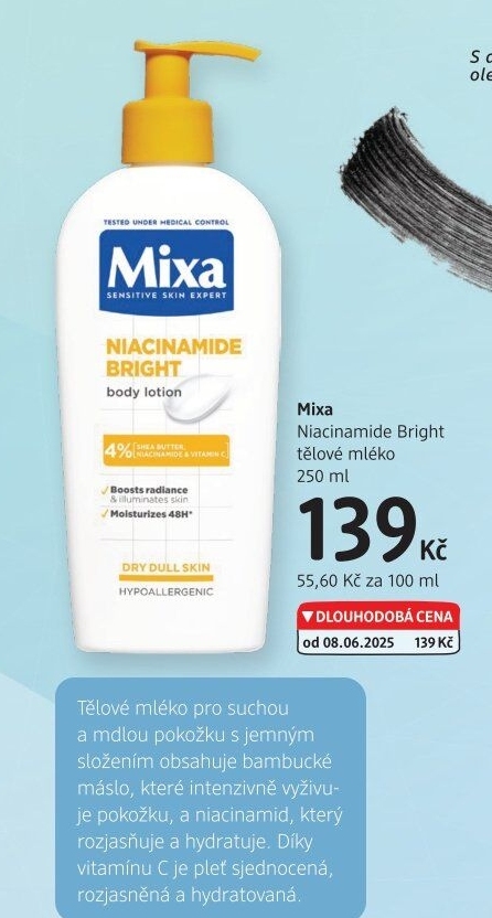 Tělové mléko Mixa