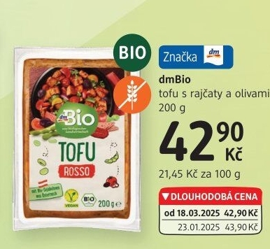 Tofu s rajčaty a olivami dm Bio