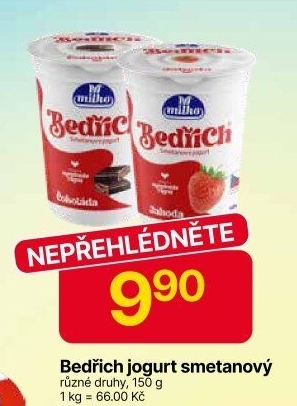 Jogurt Bedřich smetanový ochucený Milko