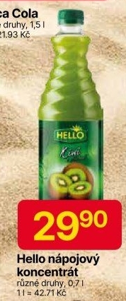 Nápojový koncentrát Hello