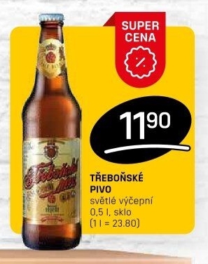 Pivo světlé výčepní Třeboňské Bohemia Regent