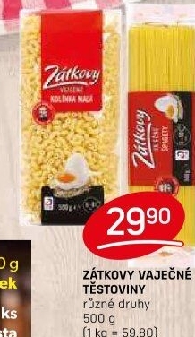 Těstoviny vaječné Zátkovy