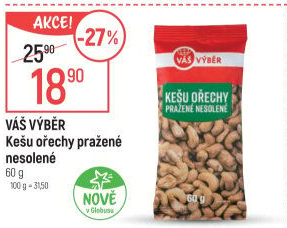 Kešu pražené Váš Výběr