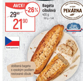Bageta s cibulkou