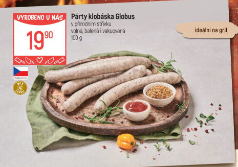 Párty klobása Globus