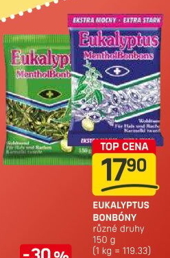 Bonbony mentolové Eukalyptus