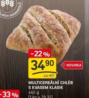 Chléb multicereální s kvasem klasik