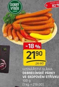 Debrecínské párky Prémium Dobrý Výběr